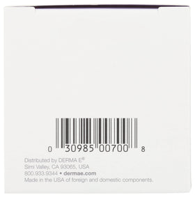 Derma E label close-up showing clean-formula claims and ingredient clarity