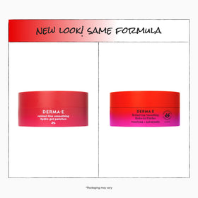 Derma E hibiscus petals embedded in patch adding botanical support