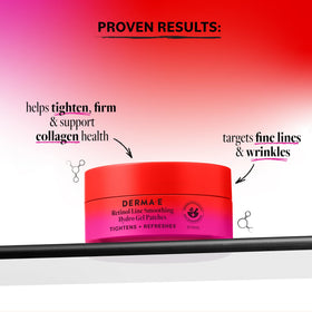 Derma E single patch pair on backing for easy application