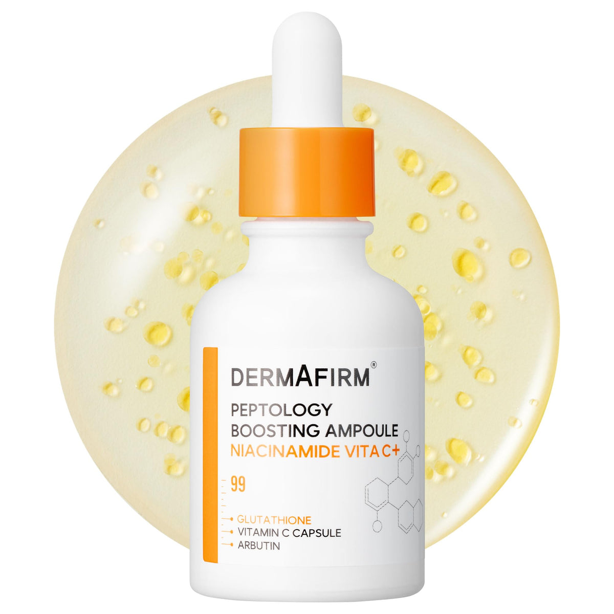 Dermafirm ampoule front packaging showing brightening benefits