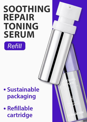 Dermafirm serum texture closeup highlighting lightweight absorbent feel