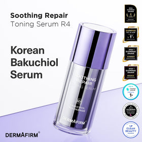 Dermafirm serum being smoothed on skin for calming, even tone