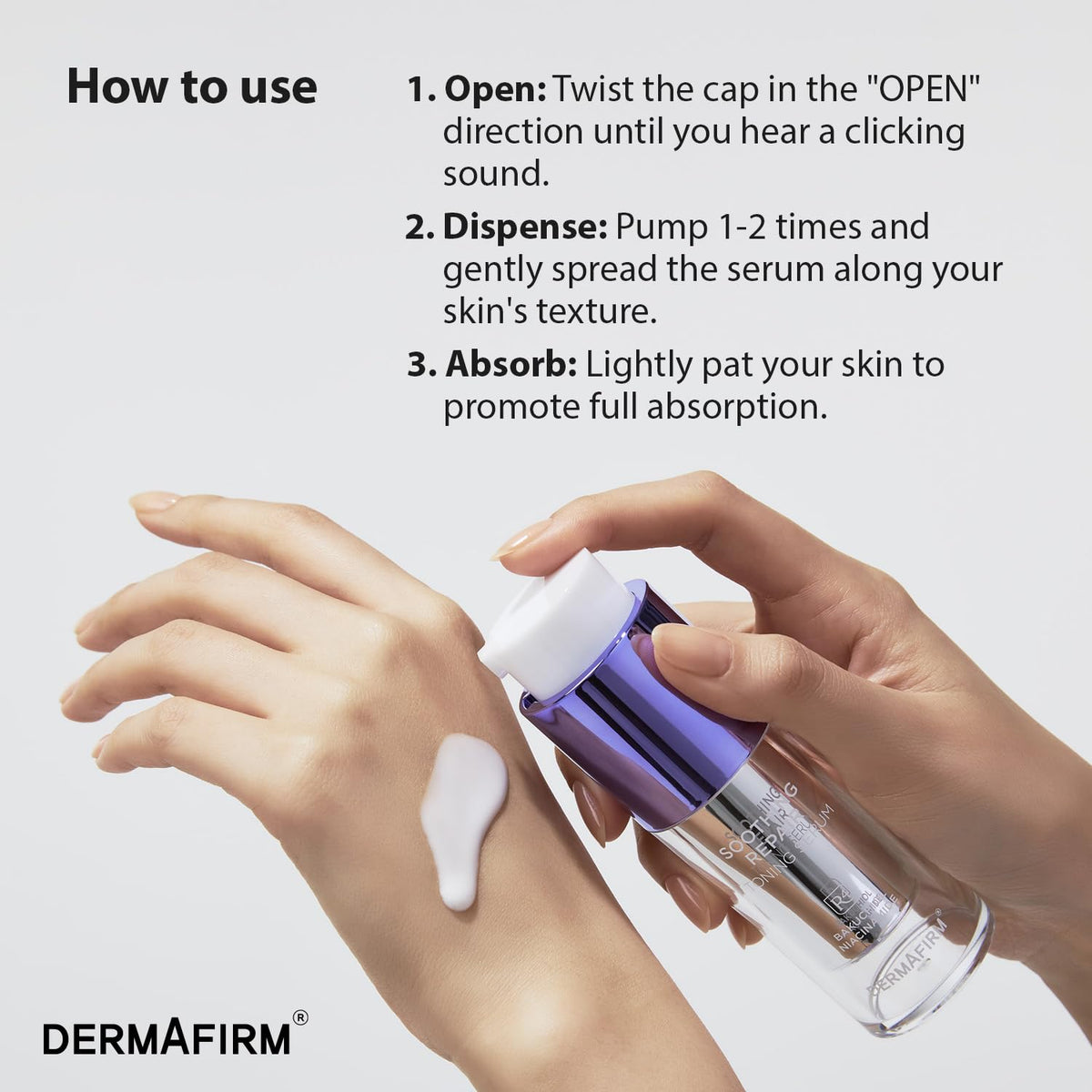 Dermafirm before and after comparison showing smoother, brighter skin