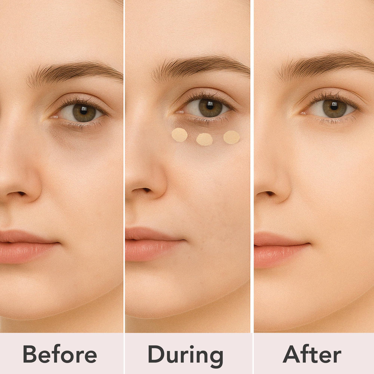 Dermaflage applying concealer under-eye to brighten and conceal dark circles