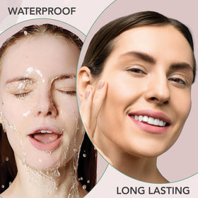 Dermaflage targeting a cheek blemish to show full coverage and seamless finish
