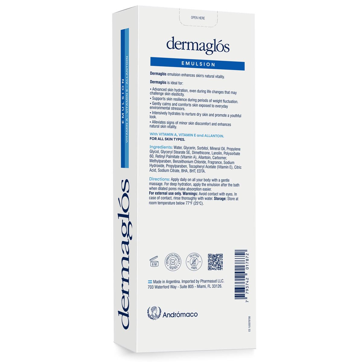 Dermaglós placed by sink in bathroom routine for daily hydration