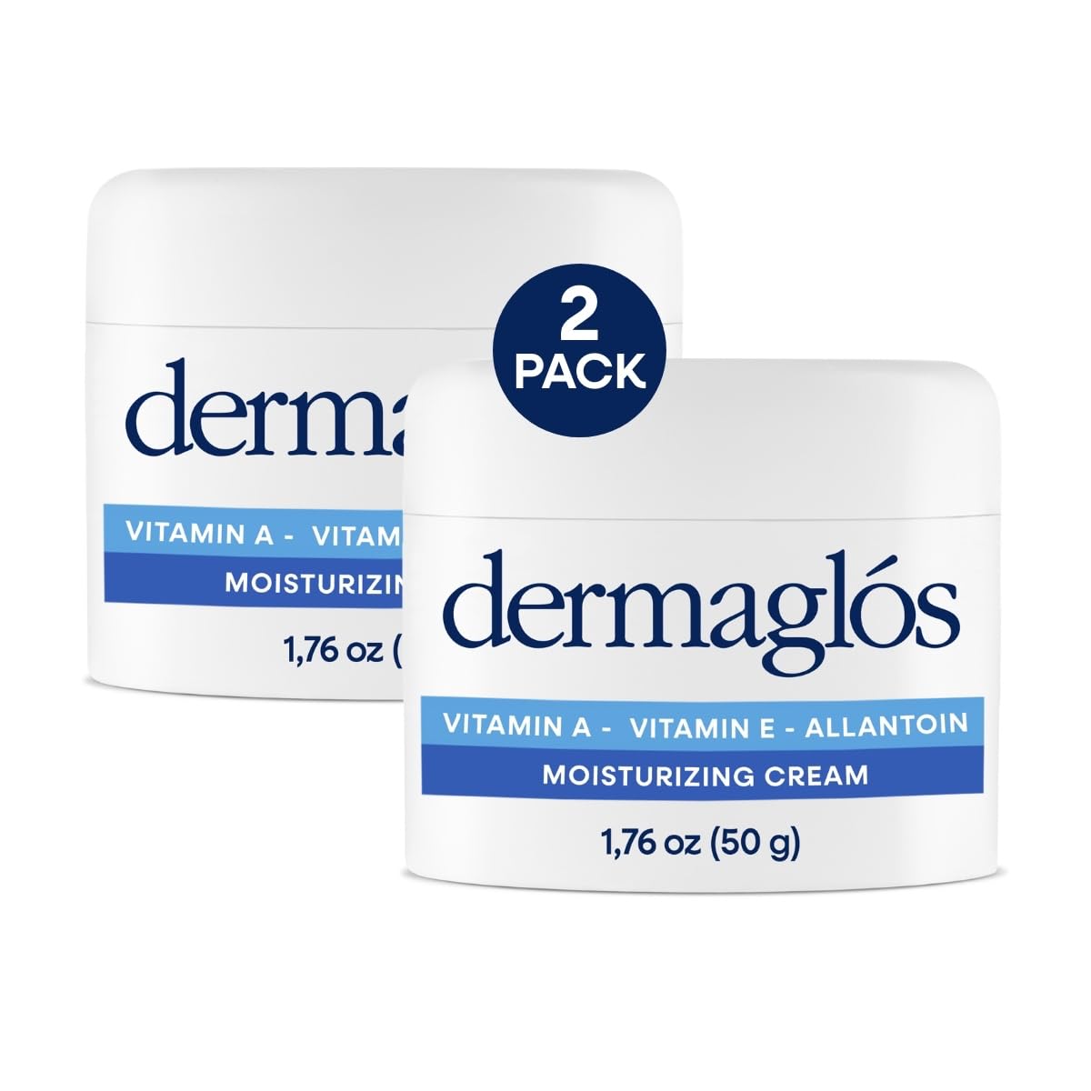 Dermaglós front packaging showing cream tubes and clear benefits