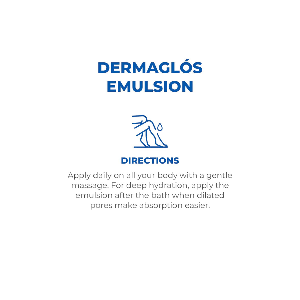 Dermaglós label close-up showing ingredients and usage guidance