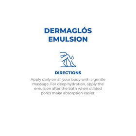 Dermaglós label close-up showing ingredients and usage guidance