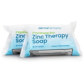 Dermaharmony single unwrapped bar showing label and natural ingredients for clear cleansing