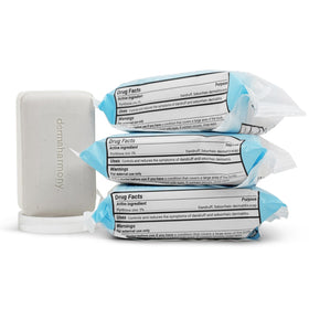 Dermaharmony front packaging showing 2% zinc pyrithione bar and clarity benefit