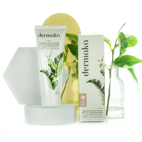 Dermaka applied on cheek demonstrating blendable tint and coverage