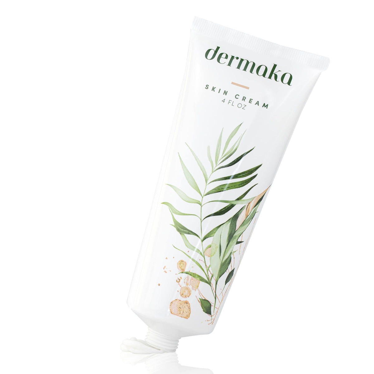 Dermaka jar open showing white cream consistency for easy scooping