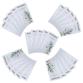 Dermaka packets arranged flatlay showcasing 25-packet supply convenience