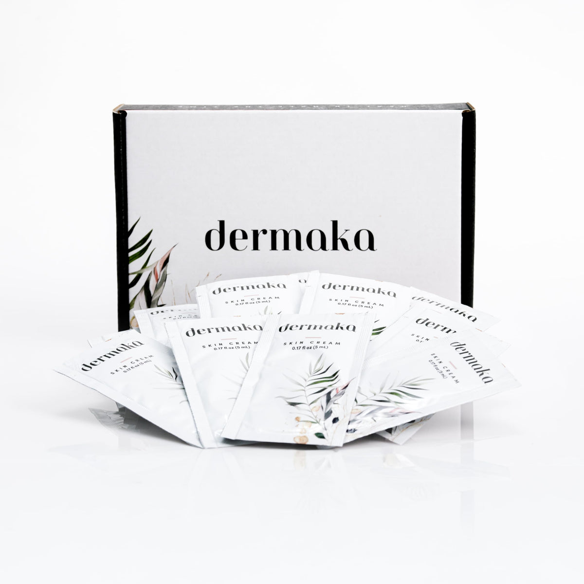 Dermaka single sachet opened with cream visible for easy-dose benefit