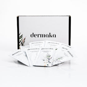Dermaka single sachet opened with cream visible for easy-dose benefit