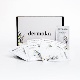 Dermaka cream texture close-up showing lightweight non-greasy absorption