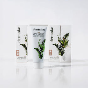 Dermaka tint swatch on forearm showing natural coverage and tone correction