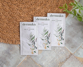 Dermaka packets inside travel bag illustrating spill-free portability