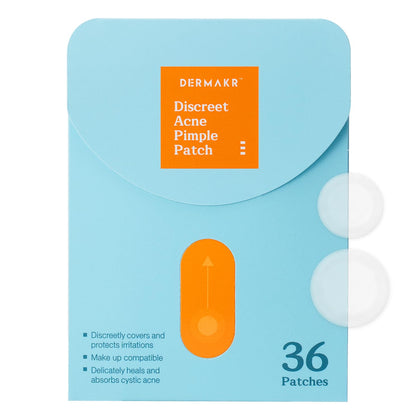 DERMAKR front packaging showing product and packs, clear protection benefit