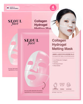 DERMAL front packaging showing four individual overnight hydrogel masks and benefits