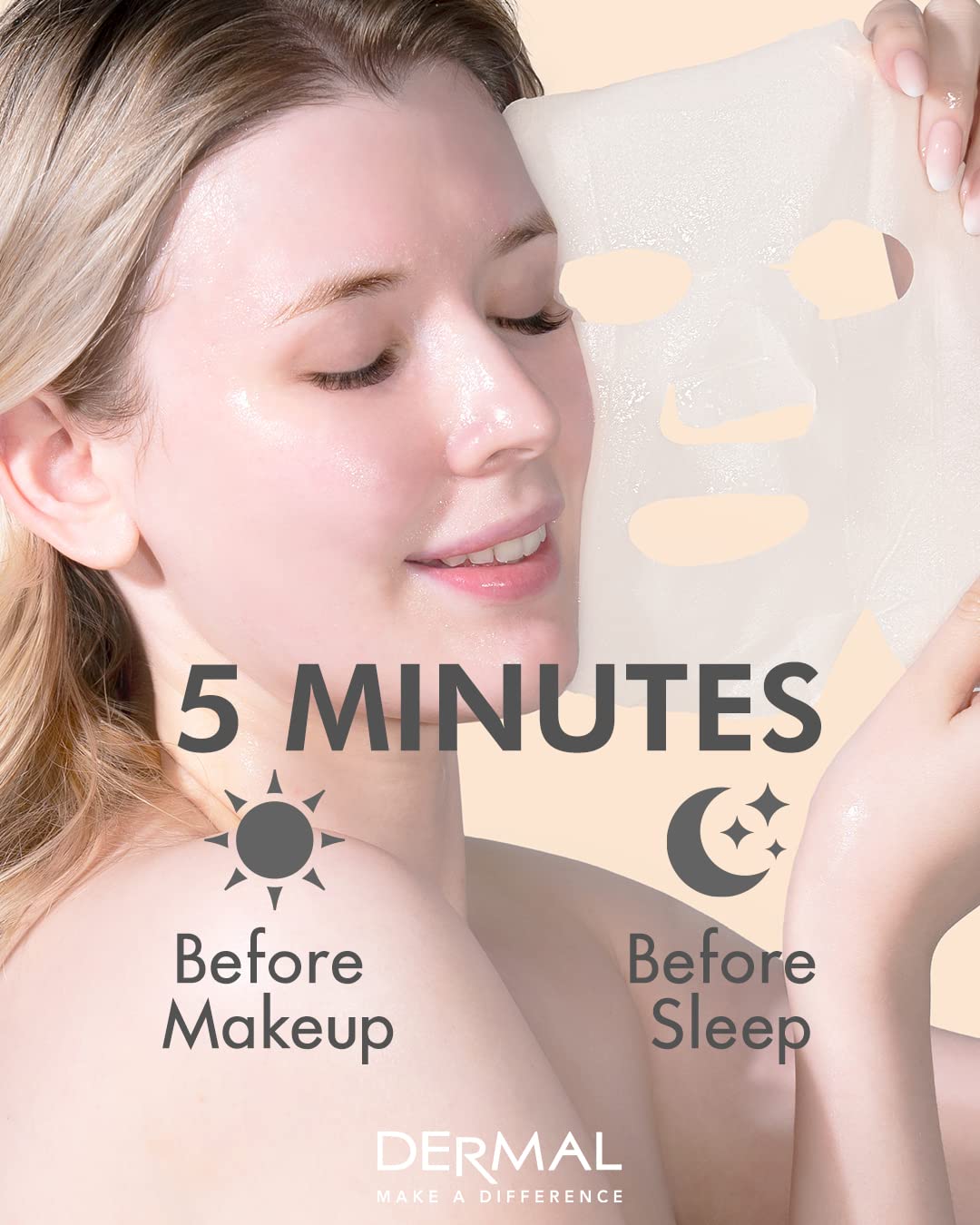 DERMAL all 48 masks laid out showing variety and daily-rotation benefit