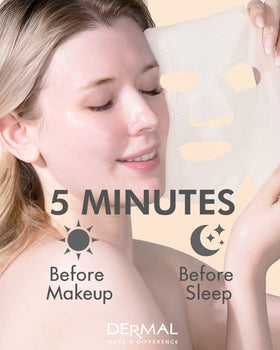 DERMAL all 48 masks laid out showing variety and daily-rotation benefit