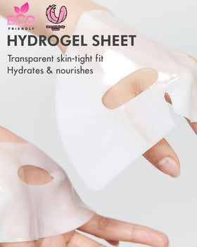 DERMAL mask turning transparent to show absorption and visible working process