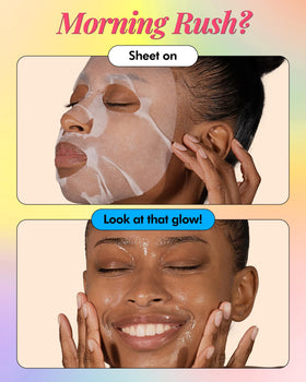 DERMAL mask in hand for scale and convenient single-use benefit