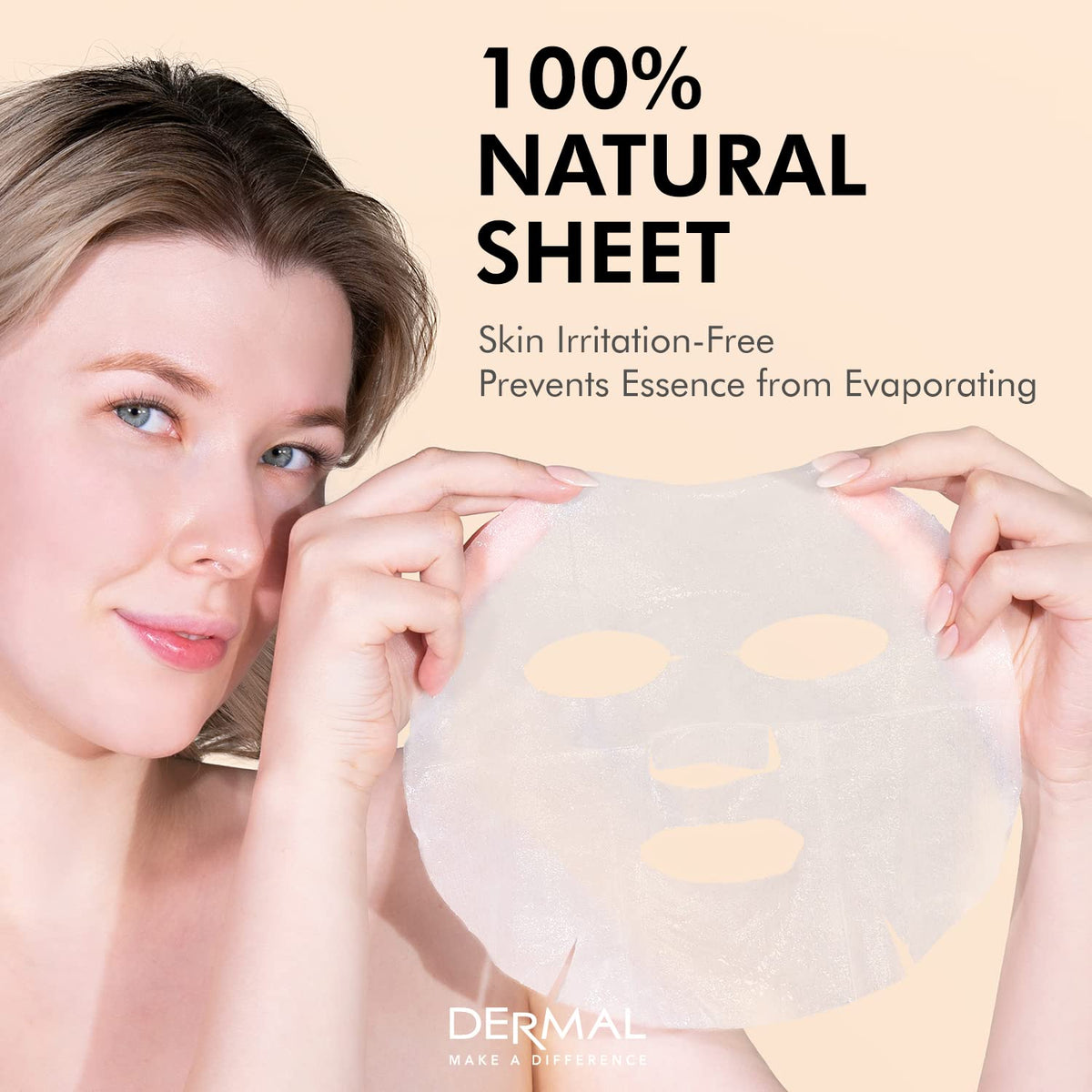 DERMAL ingredient label highlighting collagen and botanical extracts