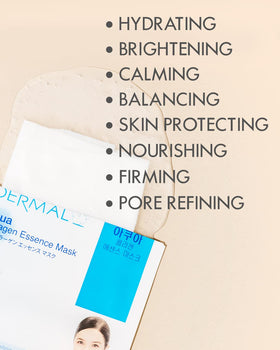 DERMAL ingredients label displaying key essences and quality control