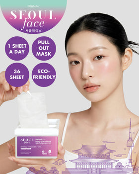 DERMAL single sheet mask out of pack illustrating thin Tencel comfort and fit