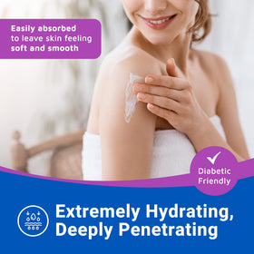 Dermal Therapy applied to hand to demonstrate targeted dry skin relief