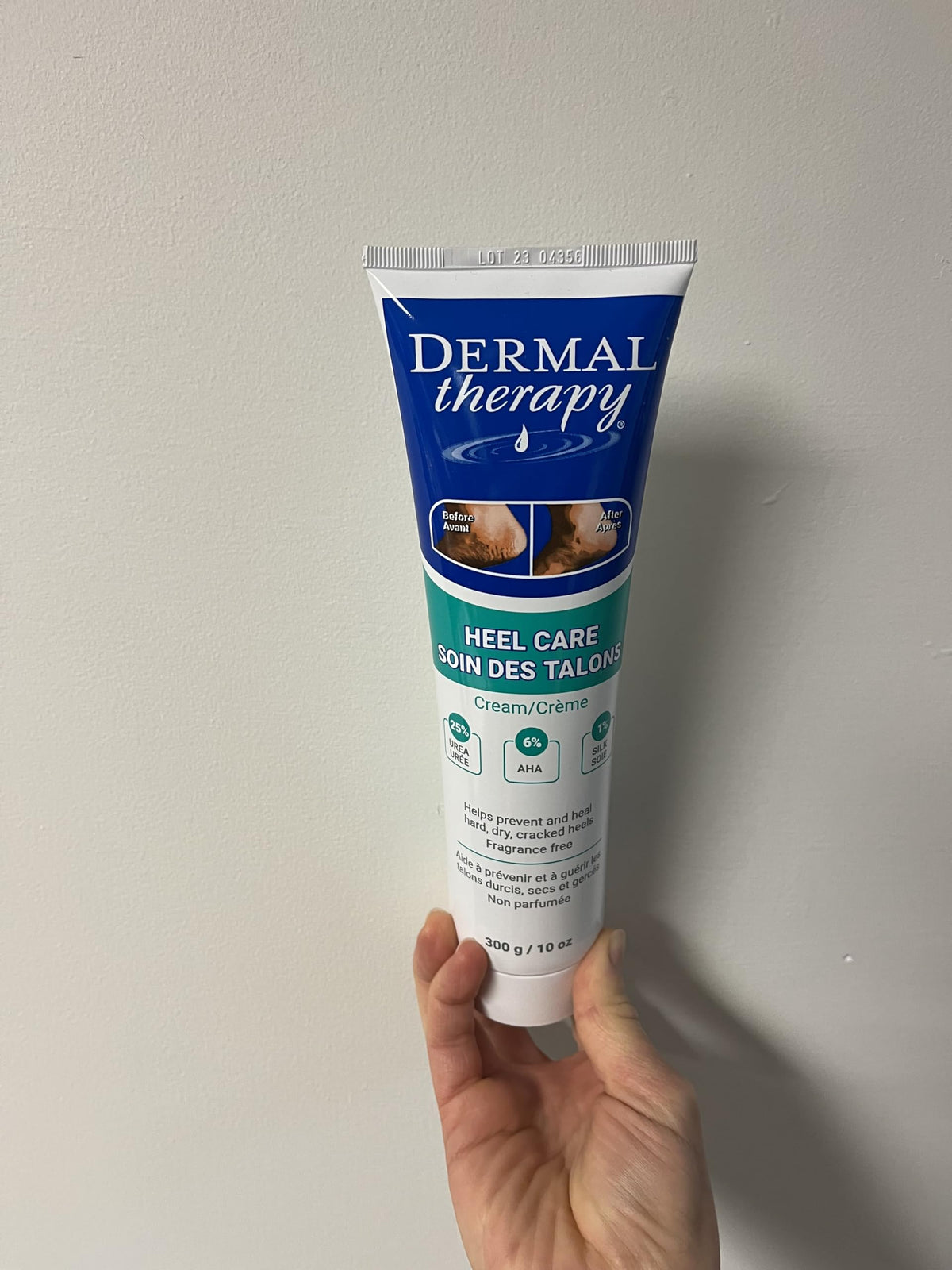 Dermal Therapy before and after feet visual demonstrating visible heel softening