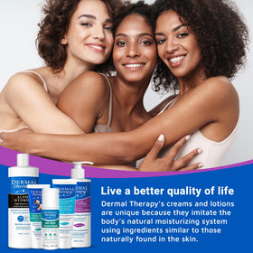 Dermal Therapy lotion absorbing into forearm for fast non-greasy finish