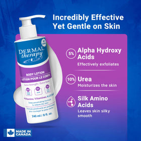 Dermal Therapy pump dispensing silky lotion texture for quick absorption