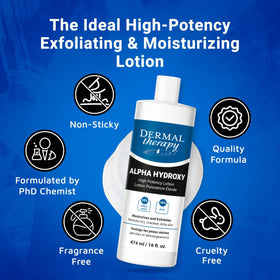 Dermal Therapy pump dispenser close-up for easy, measured application