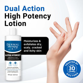 Dermal Therapy lotion texture on hand demonstrating quick absorption benefit