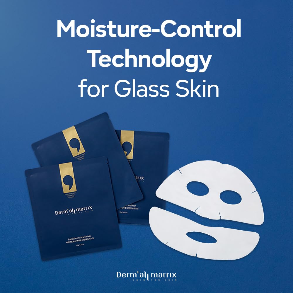 DERM·ALL MATRIX essence pouring from ampoule illustrating rich hydration