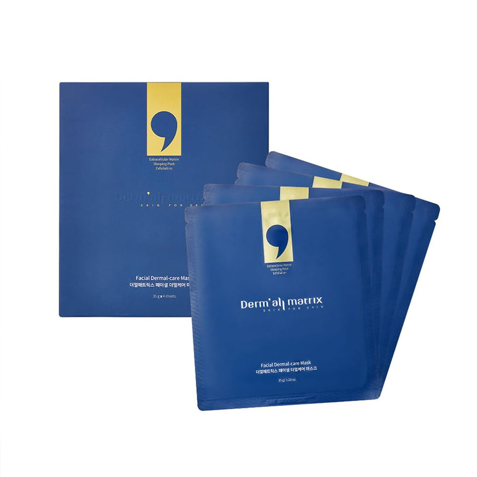 DERM·ALL MATRIX front packaging showing four-sheet box and benefits