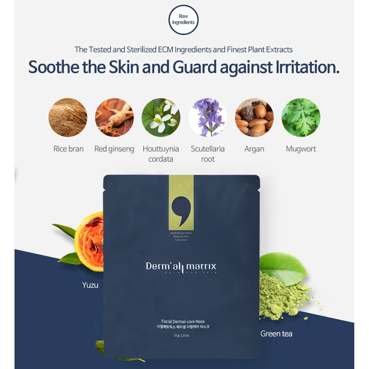 DERM·ALL MATRIX product label with ingredients list for ingredient transparency