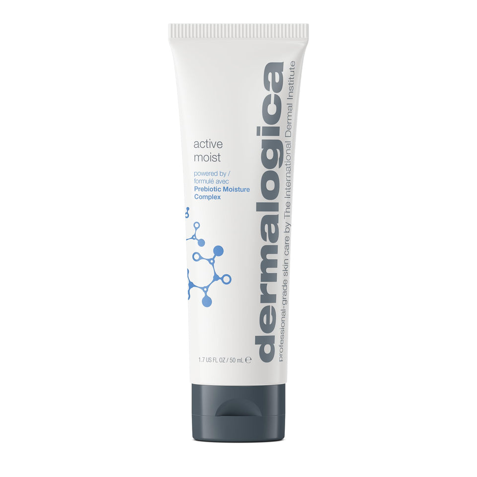 Dermalogica Active Moist front packaging showing clean design and benefit