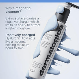 Dermalogica application on damp skin demonstrating gentle cleansing