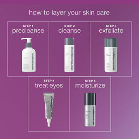 Dermalogica before and after texture improvement visual guide