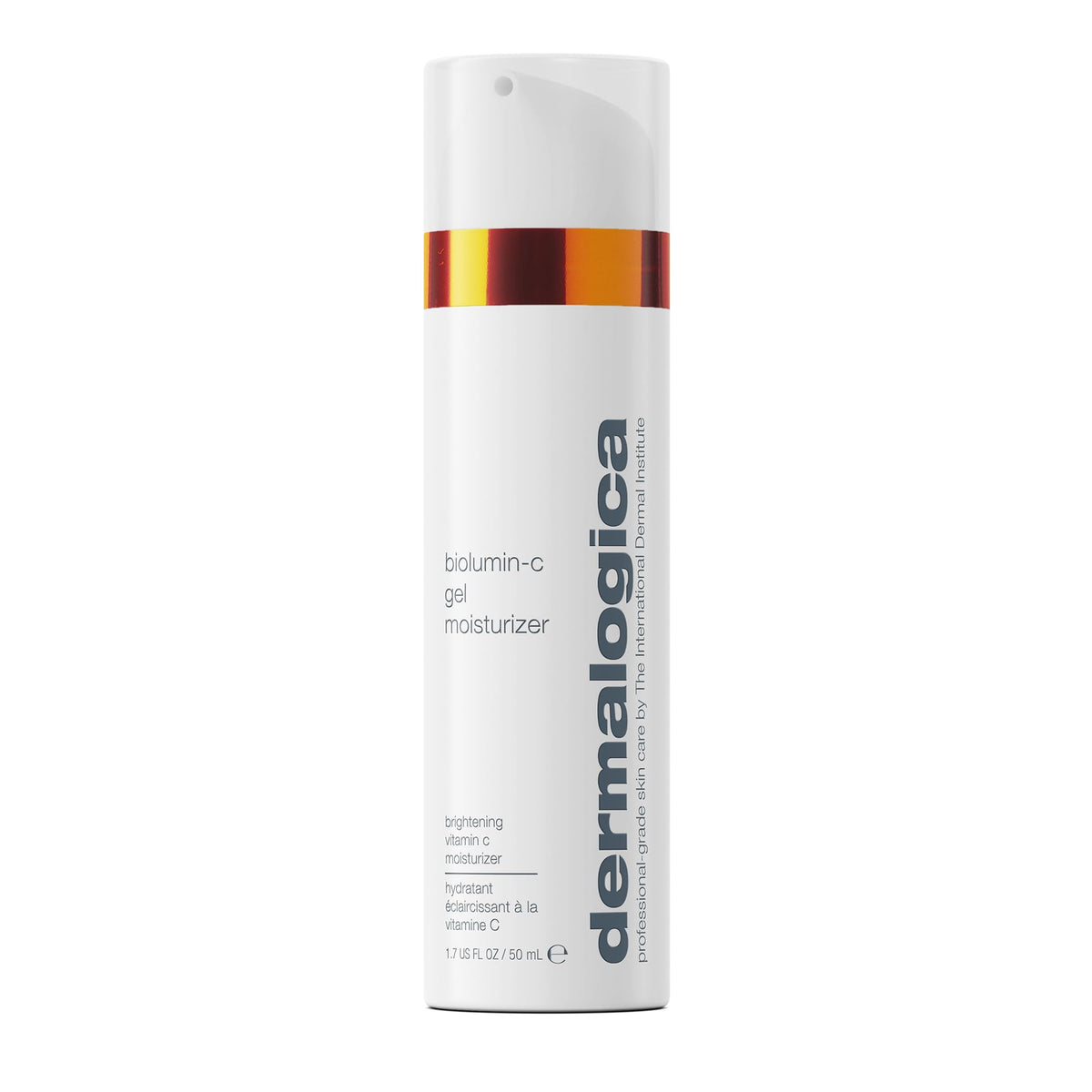 Dermalogica product front packaging showing clean branding and brightening promise