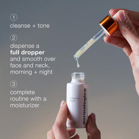 Dermalogica label and ingredients list showing active brightening benefits