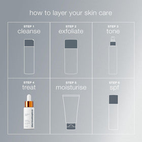 Dermalogica ingredient label close-up showing active vitamin C and peptide benefits