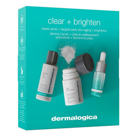 Dermalogica kit front packaging showing complete three-step travel set benefits