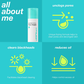 Dermalogica before and after comparison illustrating reduced shine