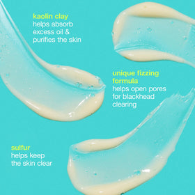 Dermalogica close-up texture of fizz mask showing creamy bubbles